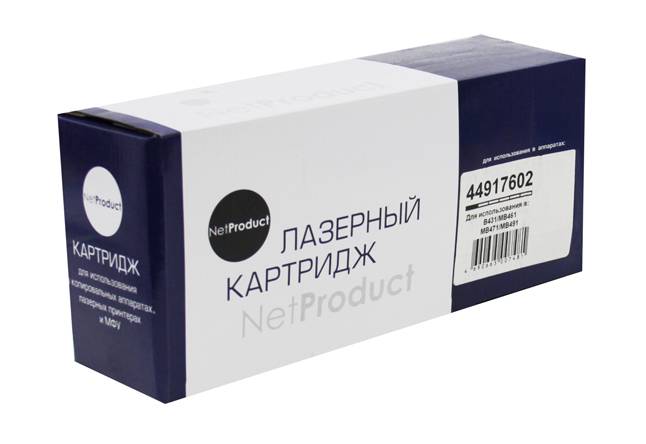 Тонер-картридж NetProduct (N-44917602) для OKI B431/MB491/MB461/MB471, 12K — для бизнеса и офиса