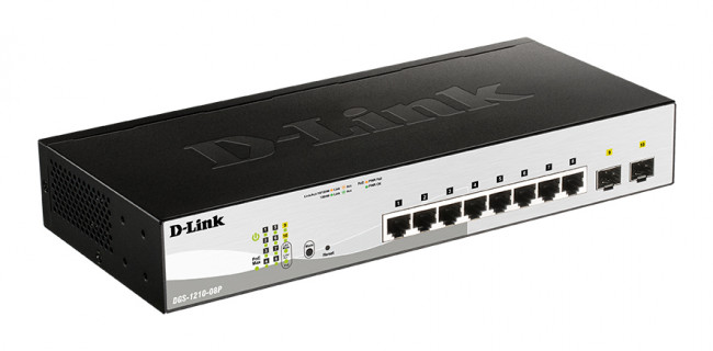 Коммутатор D-Link DGS-1210-08P/G3A — для бизнеса и офиса