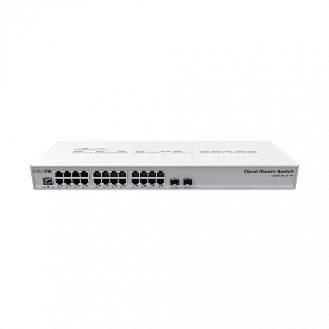 Коммутатор Mikrotik CRS326-24G-2S+RM — для бизнеса и офиса Коммутатор Mikrotik CRS326-24G-2S+RM — для бизнеса и офиса