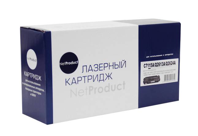 Картридж NetProduct (N-C7115A/Q2613A/Q2624A) для HP LJ 1200/1300/1150, Универсальный, 2,5K — для бизнеса и офиса Картридж NetProduct (N-C7115A/Q2613A/Q2624A) для HP LJ 1200/1300/1150, Универсальный, 2,5K — для бизнеса и офиса