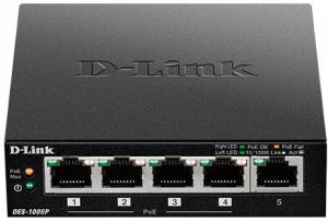 Коммутатор Коммутатор D-Link DES-1005P/B1A
