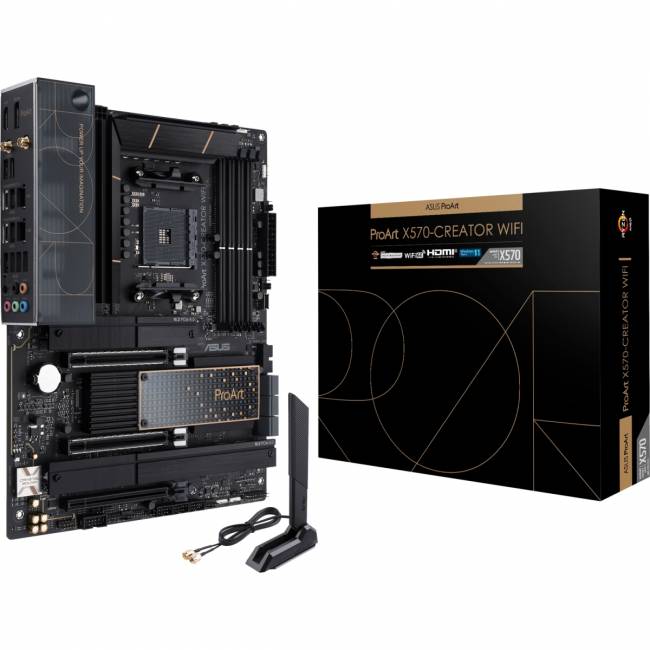 Материнская плата ASUS PROART X570-CREATOR WIFI (90MB18Z0-M0EAY0) — для бизнеса и офиса Материнская плата ASUS PROART X570-CREATOR WIFI (90MB18Z0-M0EAY0) — для бизнеса и офиса