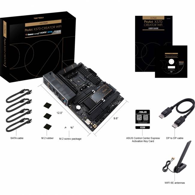 Материнская плата ASUS PROART X570-CREATOR WIFI (90MB18Z0-M0EAY0) — для бизнеса и офиса Материнская плата ASUS PROART X570-CREATOR WIFI (90MB18Z0-M0EAY0) — для бизнеса и офиса