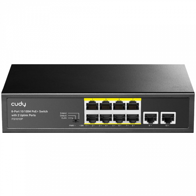 Коммутатор Cudy FS1010P — для бизнеса и офиса Коммутатор Cudy FS1010P — для бизнеса и офиса
