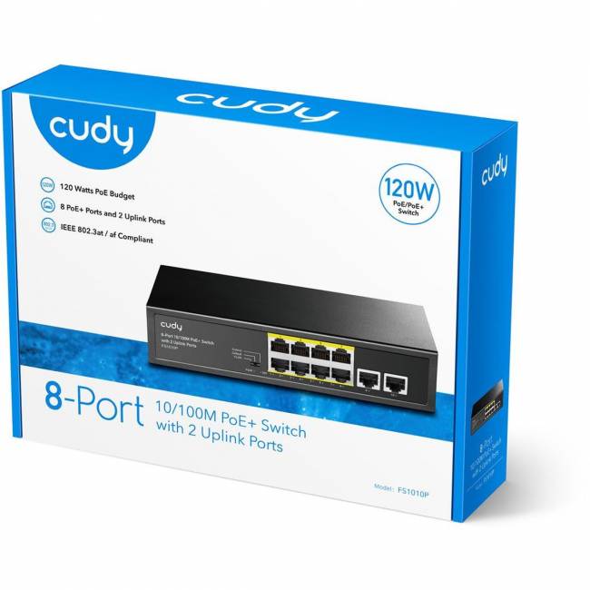 Коммутатор Cudy FS1010P — для бизнеса и офиса Коммутатор Cudy FS1010P — для бизнеса и офиса