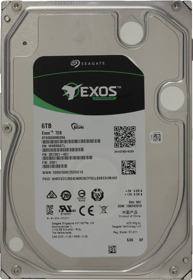 Жесткий диск Жесткий диск HDD Seagate Exos 7E8 (ST6000NM029A) — для бизнеса и офиса Жесткий диск Жесткий диск HDD Seagate Exos 7E8 (ST6000NM029A) — для бизнеса и офиса