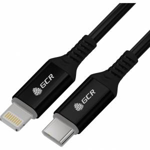 GCR Кабель PREMIUM 3.0m TypeC/Lightning MFI POWER DELIVERY 18 W, быстрая зарядка, черный силикон, AL case черный, черный ПВХ, GCR-53747 Кабель Greenconnect 3 м (GCR-53747)