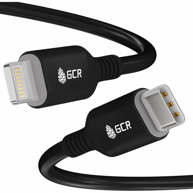 GCR Кабель PREMIUM 3.0m TypeC/Lightning MFI POWER DELIVERY 18 W, быстрая зарядка, черный силикон, AL case черный, черный ПВХ, GCR-53747 Кабель Greenconnect 3 м (GCR-53747) — для бизнеса и офиса GCR Кабель PREMIUM 3.0m TypeC/Lightning MFI POWER DELIVERY 18 W, быстрая зарядка, черный силикон, AL case черный, черный ПВХ, GCR-53747 Кабель Greenconnect 3 м (GCR-53747) — для бизнеса и офиса