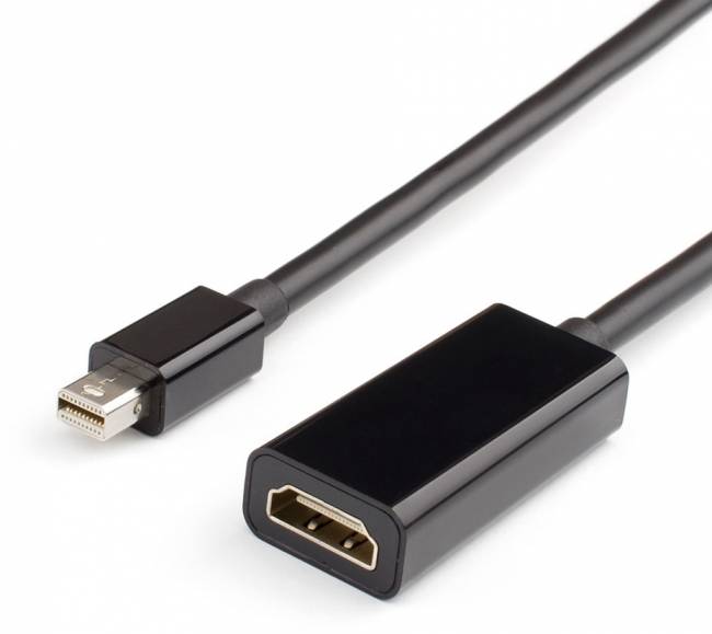 Переходник Mini DisplayPort(m) <=> HDMI (f) 0.1 м черный ATcom Mini DisplayPort (m) - HDMI (f) 0.1 м — для бизнеса и офиса