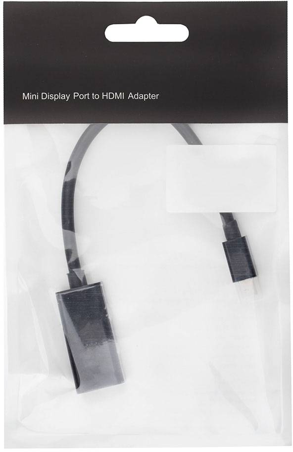 Переходник Mini DisplayPort(m) <=> HDMI (f) 0.1 м черный ATcom Mini DisplayPort (m) - HDMI (f) 0.1 м — для бизнеса и офиса
