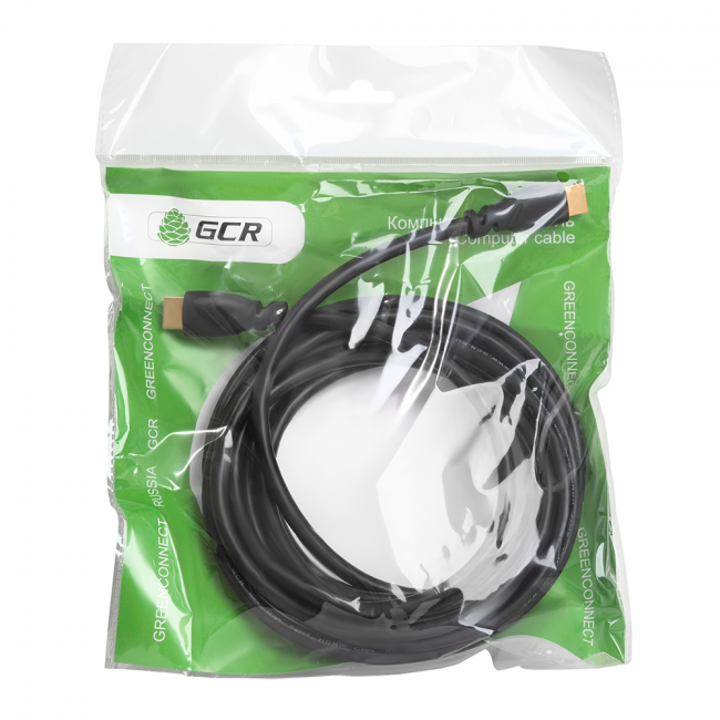 Greenconnect Кабель 5.0m HDMI версия 2.0 HDR 4:2:2, Ultra HD, 4K 60 fps 60Hz/5K*30Hz, 3D, AUDIO, 18.0 Гбит/с, 28/28 AWG, OD7.3mm, тройной экран, черный, GCR-HM311-5.0m Greenconnect HDMI (m) - HDMI (m) 5м — для бизнеса и офиса Greenconnect Кабель 5.0m HDMI версия 2.0 HDR 4:2:2, Ultra HD, 4K 60 fps 60Hz/5K*30Hz, 3D, AUDIO, 18.0 Гбит/с, 28/28 AWG, OD7.3mm, тройной экран, черный, GCR-HM311-5.0m Greenconnect HDMI (m) - HDMI (m) 5м — для бизнеса и офиса