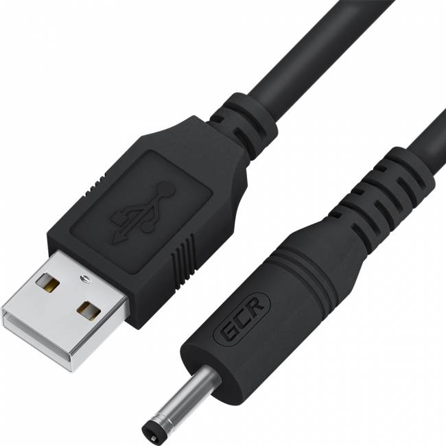 GCR Кабель питания 1.0m USB AM / DC Jack 3.5mm, черный Кабель Greenconnect 1 м (GCR-53490) — для бизнеса и офиса