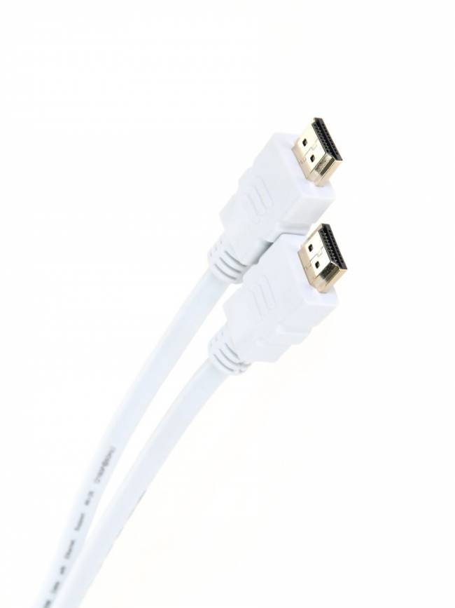 Кабель HDMI 19M/M ver 2.0, 1М, белый  Aopen <ACG711W-1M> AOpen HDMI (m) - HDMI (m) 1м — для бизнеса и офиса