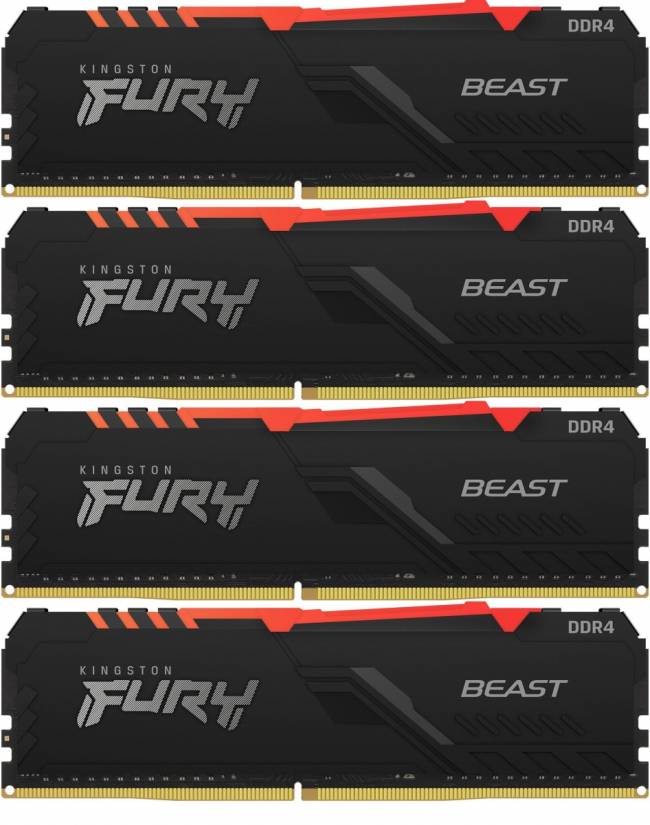 Память оперативная Kingston FURY Beast RGB KF426C16BB12AK4/64 — для бизнеса и офиса