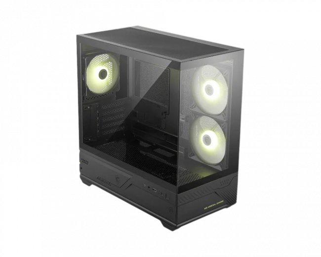 Корпус ПК без блока питания MSI MAG PANO M110R Black — для бизнеса и офиса Корпус ПК без блока питания MSI MAG PANO M110R Black — для бизнеса и офиса