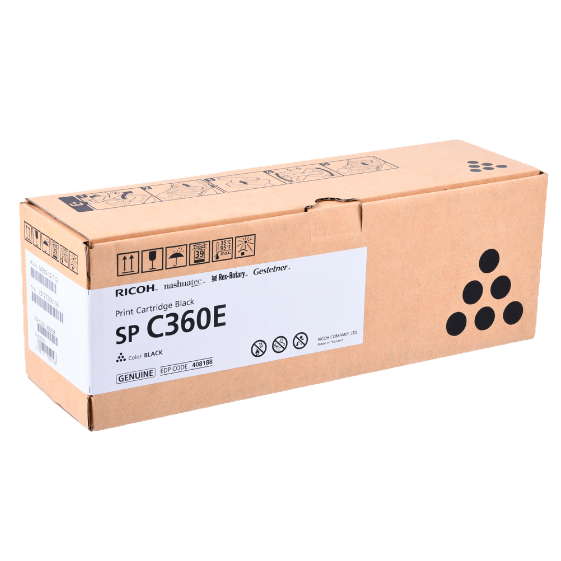 Принт-картридж черный, тип SP C360E (2,5K) Ricoh 408188 — для бизнеса и офиса Принт-картридж черный, тип SP C360E (2,5K) Ricoh 408188 — для бизнеса и офиса