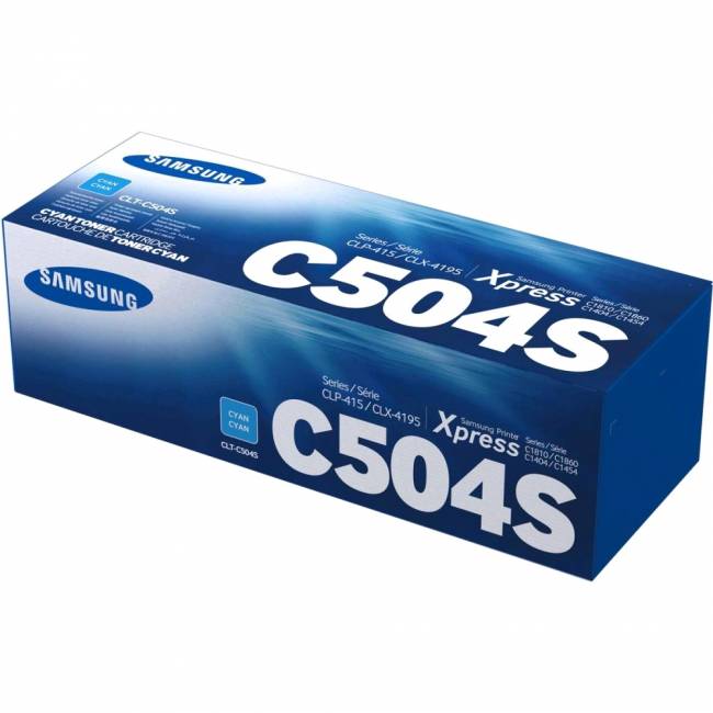 Тонер-картридж Samsung CLT-C504S Cyan Toner Cartridg (SU027A) — для бизнеса и офиса Тонер-картридж Samsung CLT-C504S Cyan Toner Cartridg (SU027A) — для бизнеса и офиса
