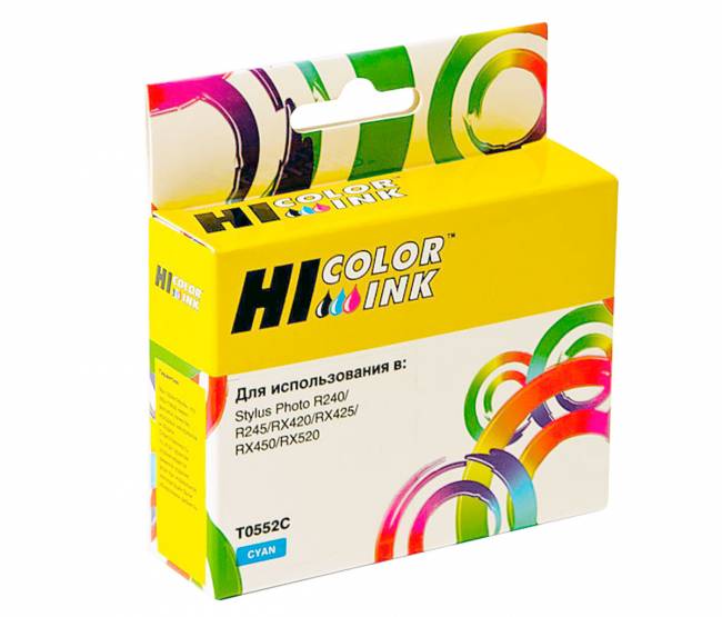 Картридж Hi-Black (HB-T0552) для Epson Stylus Photo R240/RX420/RX520, C — для бизнеса и офиса Картридж Hi-Black (HB-T0552) для Epson Stylus Photo R240/RX420/RX520, C — для бизнеса и офиса