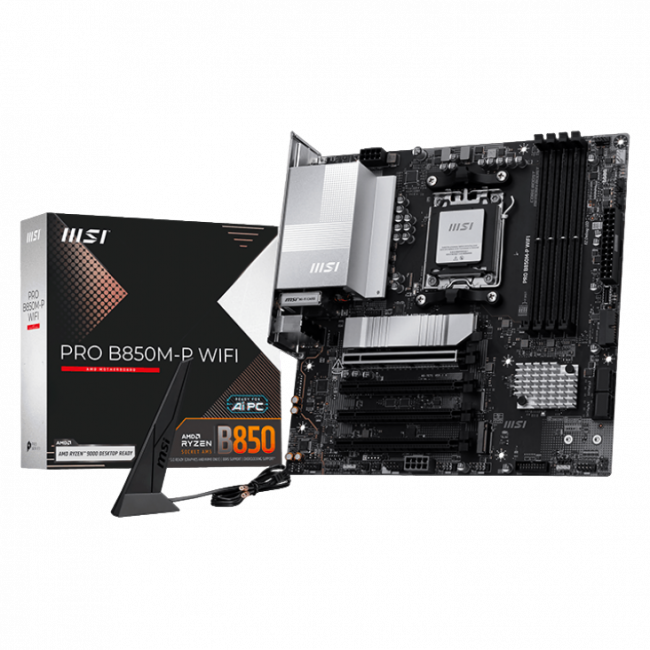 Материнская плата MSI PRO B850M-P WIFI — для бизнеса и офиса Материнская плата MSI PRO B850M-P WIFI — для бизнеса и офиса