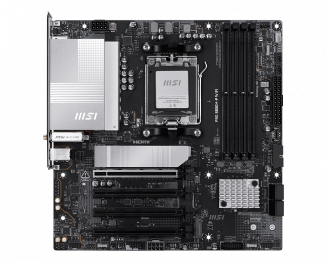 Материнская плата MSI PRO B850M-P WIFI — для бизнеса и офиса Материнская плата MSI PRO B850M-P WIFI — для бизнеса и офиса