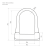 Замок велосипедный U-lock №50 голубой — для бизнеса и офиса Замок велосипедный U-lock №50 голубой — для бизнеса и офиса