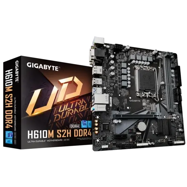Материнская плата GIGABYTE H610M S2H — для бизнеса и офиса Материнская плата GIGABYTE H610M S2H — для бизнеса и офиса