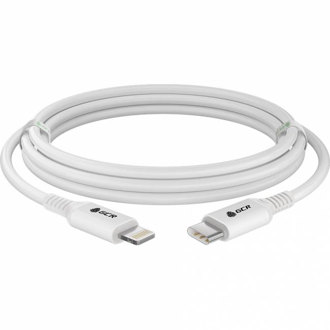 GCR Кабель PREMIUM 2.0m TypeC/Lightning MFI POWER DELIVERY 18 W, быстрая зарядка, белый силикон, AL case белый, белый ПВХ, GCR-53755 Кабель Greenconnect 2 м (GCR-53755) — для бизнеса и офиса GCR Кабель PREMIUM 2.0m TypeC/Lightning MFI POWER DELIVERY 18 W, быстрая зарядка, белый силикон, AL case белый, белый ПВХ, GCR-53755 Кабель Greenconnect 2 м (GCR-53755) — для бизнеса и офиса
