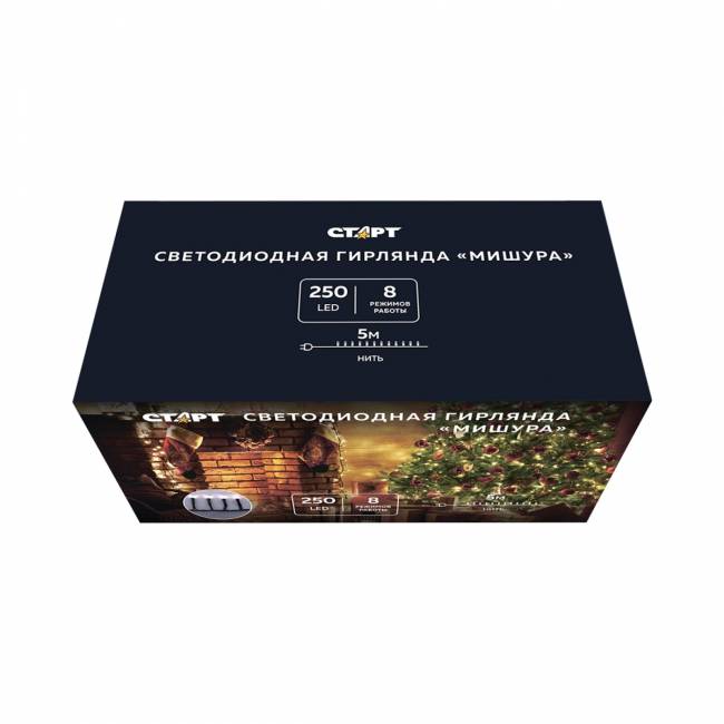 Гирлянда Гирлянда 250LED 220V, 8 режимов, 5 м, нить, мягкий белый — для бизнеса и офиса Гирлянда Гирлянда 250LED 220V, 8 режимов, 5 м, нить, мягкий белый — для бизнеса и офиса