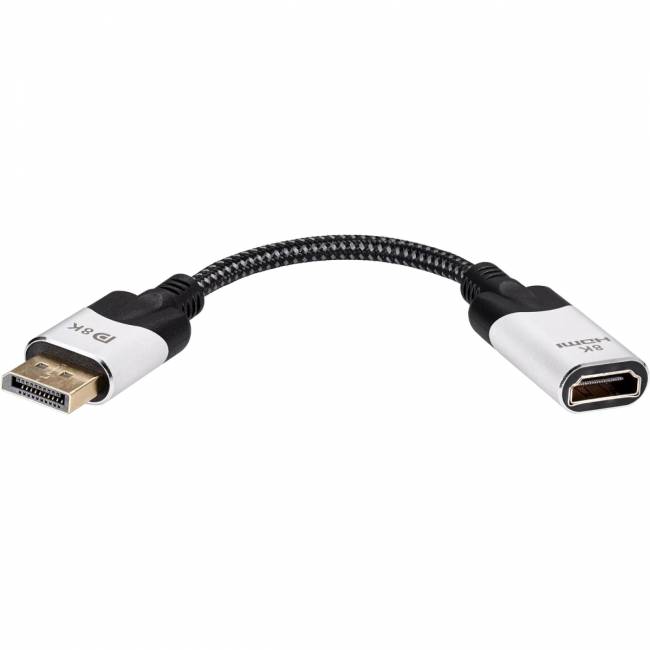 Адаптер DisplayPort(M) ---> HDMI(F) 0.15m 8K@60Hz VCOM <CG6218M-0.15> Переходник VCOM DisplayPort M/HDMI F (CG6218M-0.15) — для бизнеса и офиса