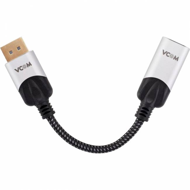 Адаптер DisplayPort(M) ---> HDMI(F) 0.15m 8K@60Hz VCOM <CG6218M-0.15> Переходник VCOM DisplayPort M/HDMI F (CG6218M-0.15) — для бизнеса и офиса