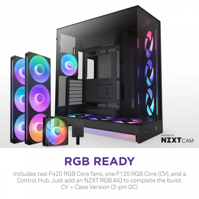 Корпус без блока питания NZXT H9 Flow RGB+ CM-H92FB-P1 — для бизнеса и офиса Корпус без блока питания NZXT H9 Flow RGB+ CM-H92FB-P1 — для бизнеса и офиса