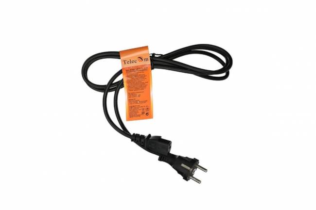 Кабель компьютер - розетка 220V EU (прямой)<VDE> 3GX0,75mm2, 1,8m, медь, Telecom <TE021-CU0.75-1.8> VCOM TE021-CU0.75-1.8M — для бизнеса и офиса