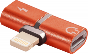 GCR Адаптер-переходник для Apple, Lightning > 2x Lightning, NO Sync Data, красный Greenconnect USB 2.0 Lightning 8pin/jack 3,5mm аудио, красный