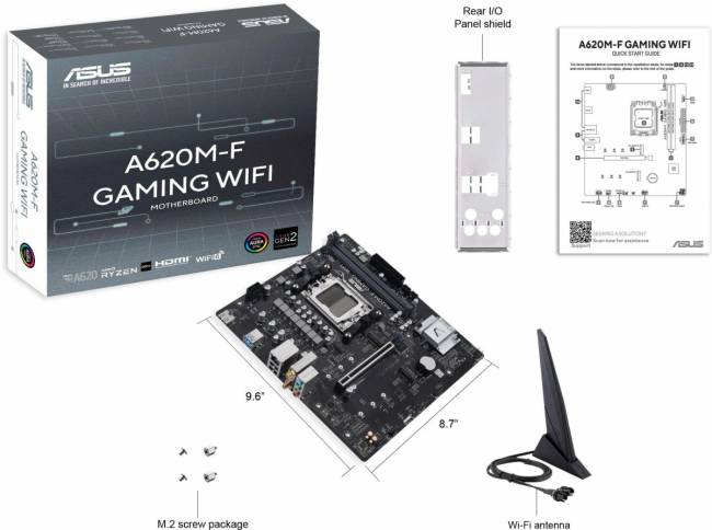 Материнская плата ASUS A620M-F GAMING WIFI — для бизнеса и офиса Материнская плата ASUS A620M-F GAMING WIFI — для бизнеса и офиса