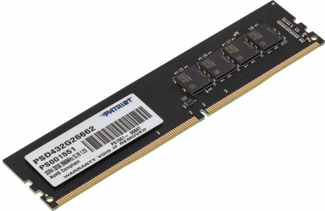 Память DDR4 32Gb 2666MHz Patriot PSD432G26662 — для бизнеса и офиса