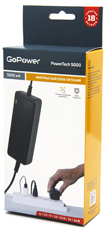 Блок питания GoPower PowerTech 5000 универсальн. импульсный (1/20) GoPower PowerTech 5000 — для бизнеса и офиса Блок питания GoPower PowerTech 5000 универсальн. импульсный (1/20) GoPower PowerTech 5000 — для бизнеса и офиса