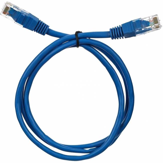 Патчкорд литой "Telecom" UTP кат.5е 1,0м синий VCOM NA102-L-1M — для бизнеса и офиса