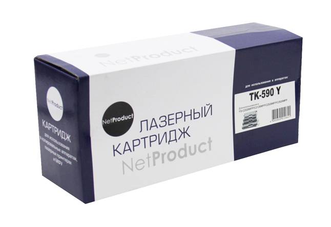 Тонер-картридж NetProduct (N-TK-590Y) для Kyocera FS-C5250DN/C2626MFP, Y, 5K — для бизнеса и офиса Тонер-картридж NetProduct (N-TK-590Y) для Kyocera FS-C5250DN/C2626MFP, Y, 5K — для бизнеса и офиса