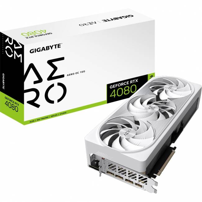 Видеокарта Gigabyte GV-N4080AERO OC-16GD — для бизнеса и офиса Видеокарта Gigabyte GV-N4080AERO OC-16GD — для бизнеса и офиса