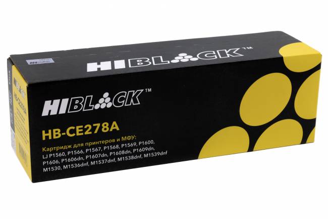 Картридж Hi-Black (HB-CE278A) для HP LJ Pro P1566/P1606dn/M1536dnf, 2,1K — для бизнеса и офиса Картридж Hi-Black (HB-CE278A) для HP LJ Pro P1566/P1606dn/M1536dnf, 2,1K — для бизнеса и офиса