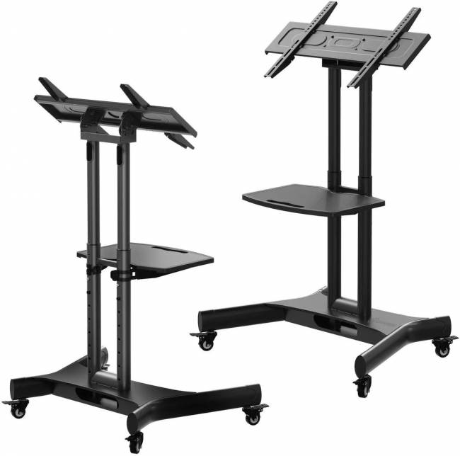 Мобильная стойка ONKRON на 1 для ТВ и сенсорных панелей ONKRON TS1350 BLACK — для бизнеса и офиса Мобильная стойка ONKRON на 1 для ТВ и сенсорных панелей ONKRON TS1350 BLACK — для бизнеса и офиса