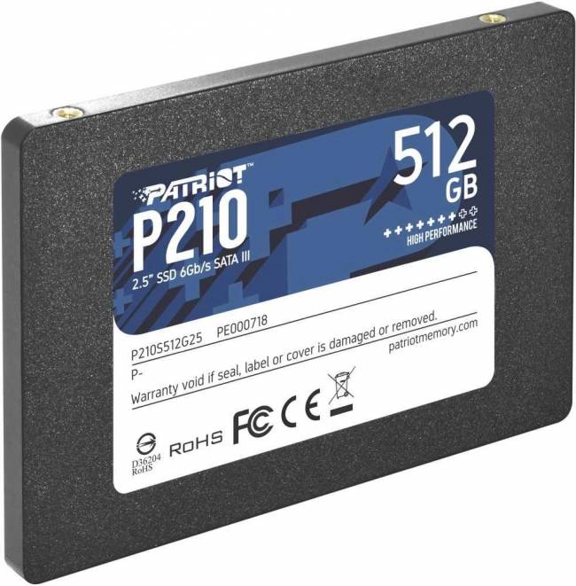 Накопитель SSD Patriot P210S512G25 — для бизнеса и офиса Накопитель SSD Patriot P210S512G25 — для бизнеса и офиса