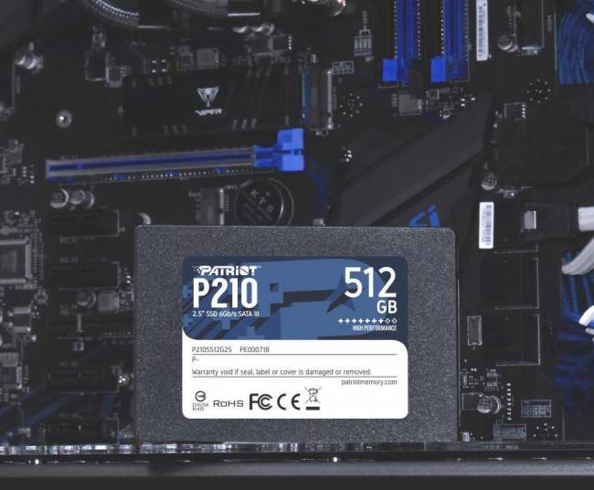 Накопитель SSD Patriot P210S512G25 — для бизнеса и офиса Накопитель SSD Patriot P210S512G25 — для бизнеса и офиса