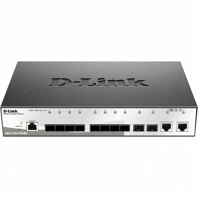 Коммутатор D-Link DGS-1210-12TS/ME/B1A — для бизнеса и офиса Коммутатор D-Link DGS-1210-12TS/ME/B1A — для бизнеса и офиса