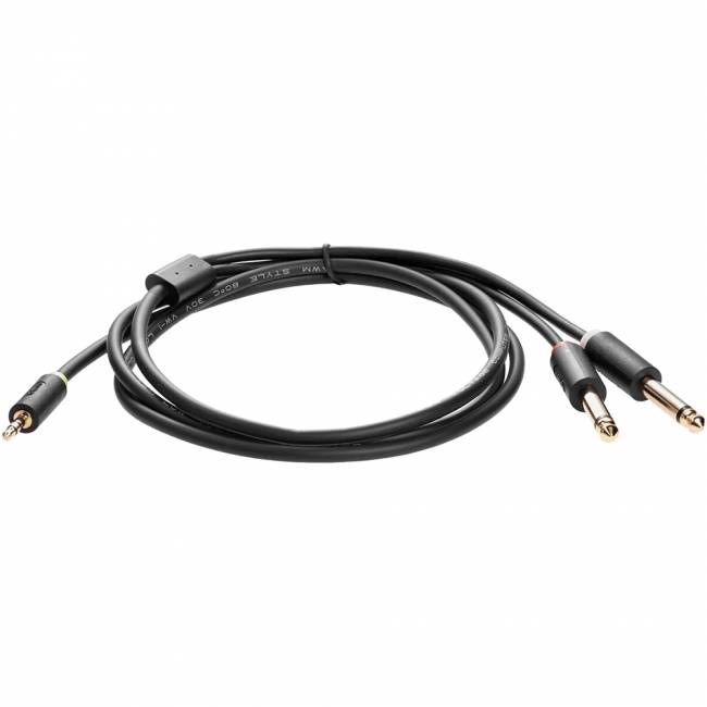 Кабель-адаптер 3.5ST(M)/2X6.35 ST(M), 1.5м, Telecom PRO <TAV6168-1.5M> Адаптер-переходник Telecom Jack 3.5 mm M/2 x jack 6.35 mm M (TAV6168-1.5M) — для бизнеса и офиса