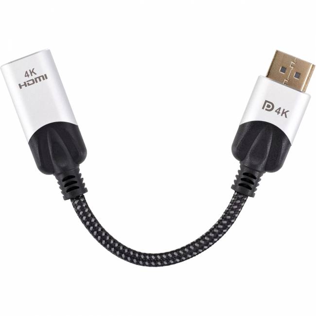 Адаптер DisplayPort(M) ---> HDMI(F) 0.15m 4K@60Hz VCOM <CG621M-0.15> Переходник VCOM DisplayPort M/HDMI F (CG621M-0.15) — для бизнеса и офиса Адаптер DisplayPort(M) ---> HDMI(F) 0.15m 4K@60Hz VCOM <CG621M-0.15> Переходник VCOM DisplayPort M/HDMI F (CG621M-0.15) — для бизнеса и офиса