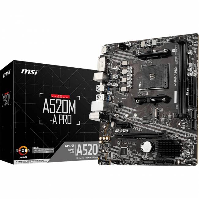 Материнская плата MSI A520M-A PRO — для бизнеса и офиса