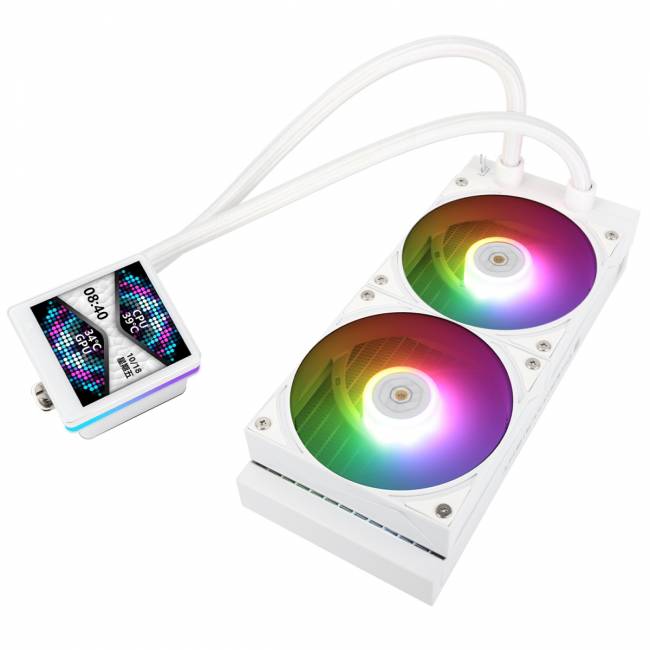 Водяное охлаждение для процессора Thermalright Grand Vision 240 White — для бизнеса и офиса Водяное охлаждение для процессора Thermalright Grand Vision 240 White — для бизнеса и офиса