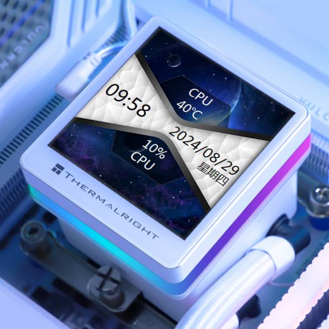 Водяное охлаждение для процессора Thermalright Grand Vision 240 White — для бизнеса и офиса Водяное охлаждение для процессора Thermalright Grand Vision 240 White — для бизнеса и офиса