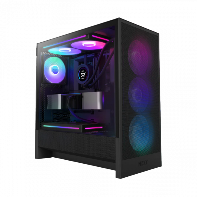 Корпус без блока питания NZXT H5 Flow RGB CC-H52FB-R1 — для бизнеса и офиса Корпус без блока питания NZXT H5 Flow RGB CC-H52FB-R1 — для бизнеса и офиса
